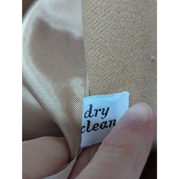 Pendleton Vintage Women's Tan Solid Wool Jacket & Pant Suit Set Size 3 Per Tag - Picture 6 of 7